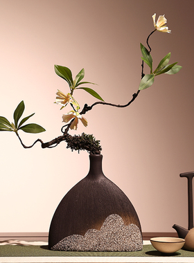 仿真绿植造型树枝点缀花瓶套装装饰水石榕假花艺摆件客厅玄关餐桌