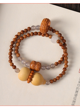 复古国潮库克菩提小葫芦双圈手链