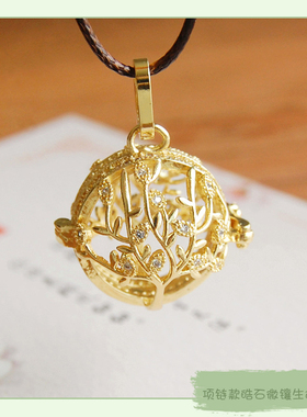 森系合金镂空香薰精油扩香项链