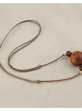 酸枝木中空香丸盒可打开圆珠项链