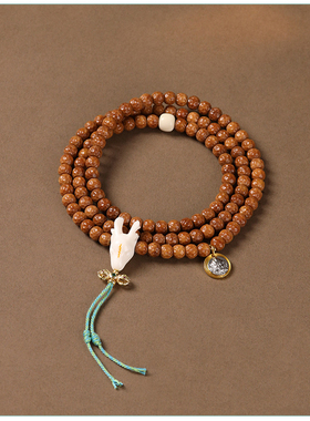 国风龙脊菩提锤纹珠手串项链两用