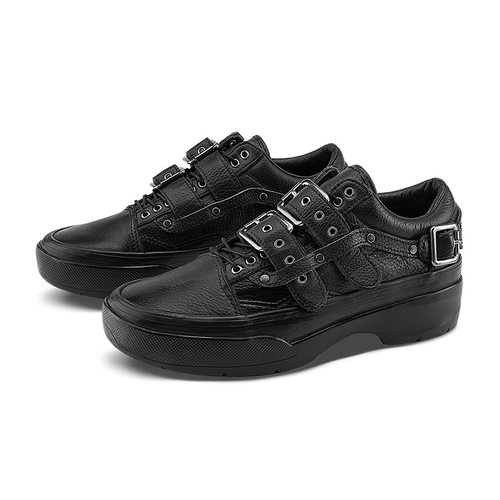 Vans范斯官方 LX Old Skool Buckle黑色厚底朋克风男鞋女鞋皮鞋 - 图3