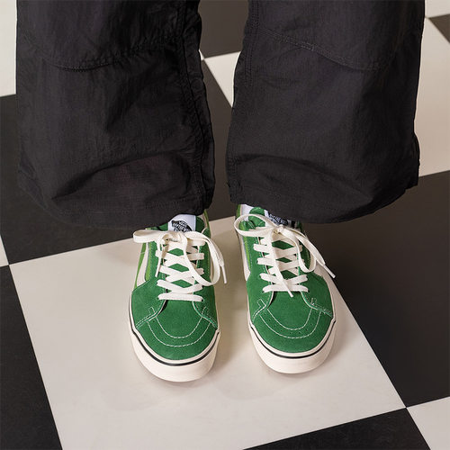 Vans范斯官方 SK8-Low绿色简约复古男鞋女鞋板鞋低帮 - 图0