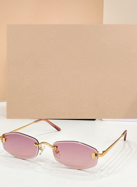 时尚高质量外贸男女情侣款0677S太阳眼镜防紫外线墨镜无框小框