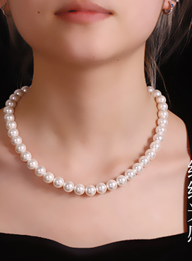 澳白珍珠项链女款轻奢锁骨链