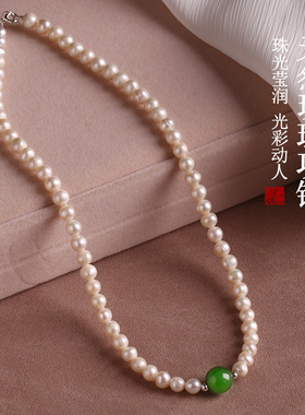 天然淡水珍珠项链女士款轻奢小众