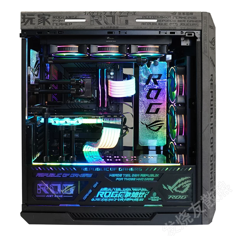 Стесненные водяной кулер | ASUS ROG Солнечный Бог Жесткая трубка Подводная плата водяной дороги План EK раздел воды холодная