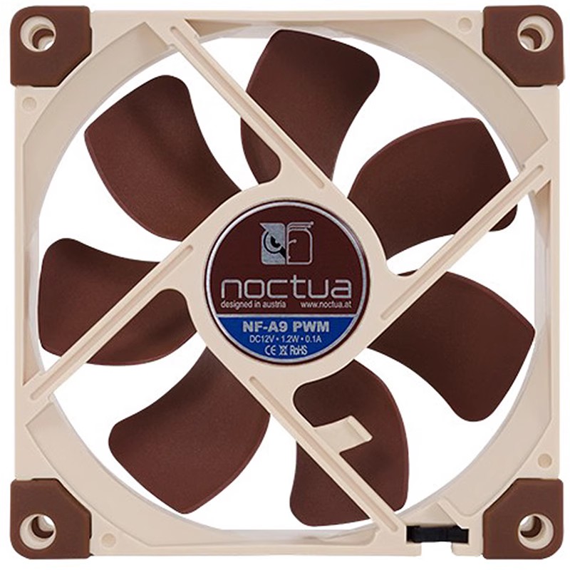 Noctua/猫头鹰 NF-A6x25 PWM台式机静音散热风扇A9x14 A8 A4x20黑 - 图0