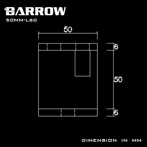 Barrow 50直径 圆柱型水冷散热水箱 L50-60 - 图2