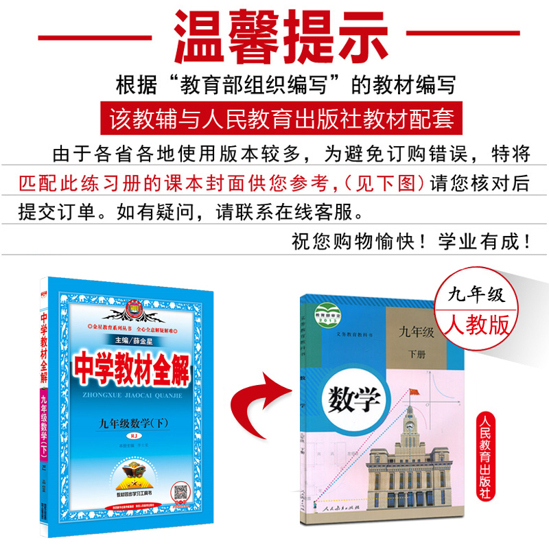 2024新版薛金星中学教材全解九年级下册语文数学英语教材全解人教部编版9年级下册/初三3下册九年级下册全解教材讲解资料辅导书 - 图1