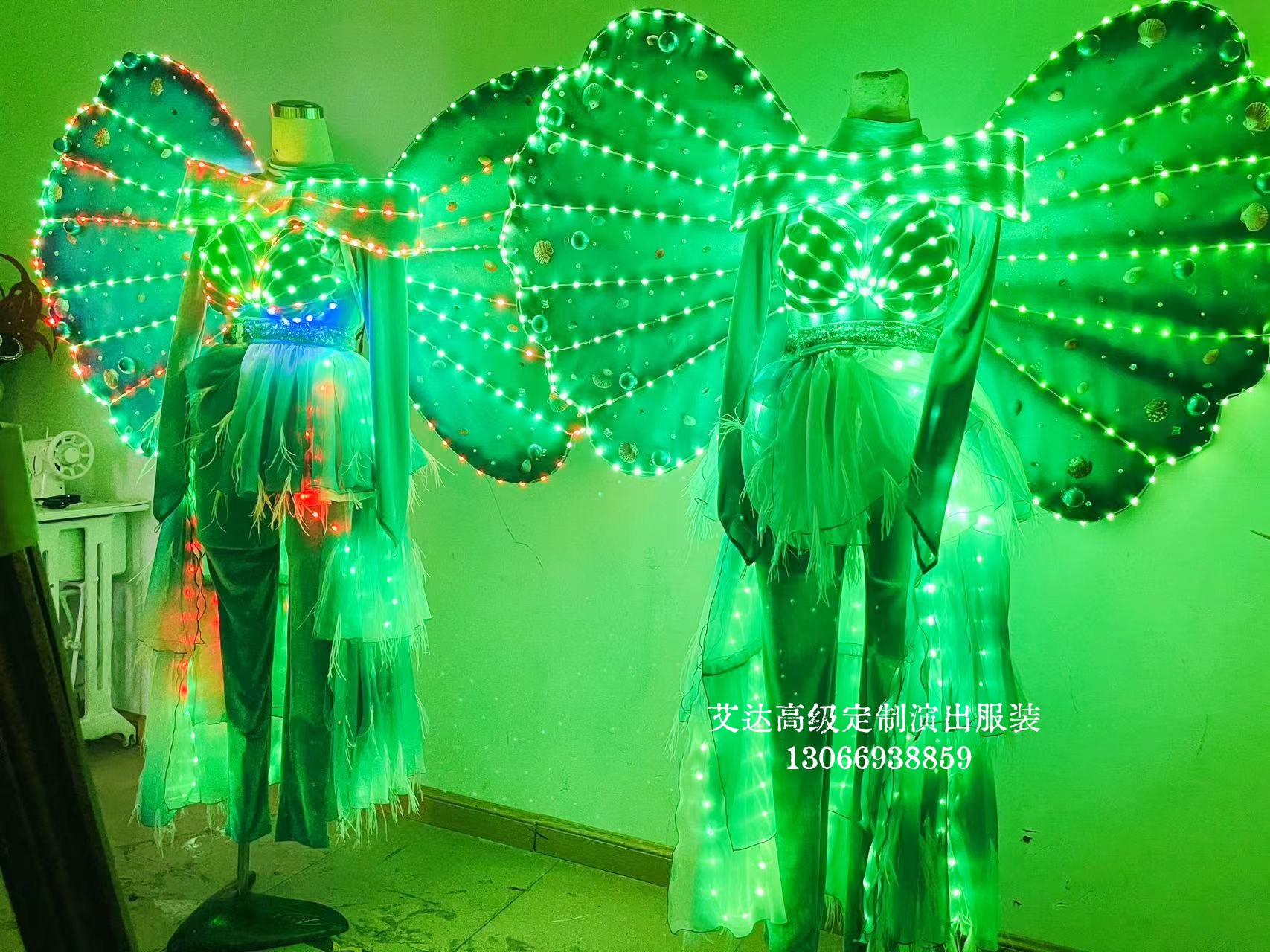 派对表演GOGO景区游乐园巡游海洋贝壳主题演出LED发光服装-图2