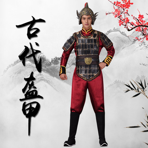 古装铠甲将士盔甲战袍中国古代真人可穿影视演出服装将军勇士甲胄 - 图0