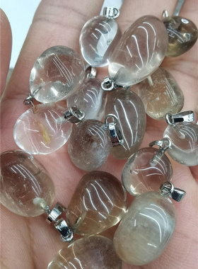 天然水晶玛瑙随形吊坠情侣礼物
