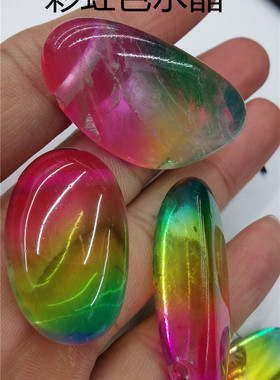 情侣天然白水晶裸石不定形吊坠