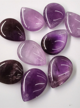 水晶虎石水滴情侣吊坠项链配件