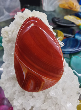 diy天然条纹玛瑙随形饰品吊坠