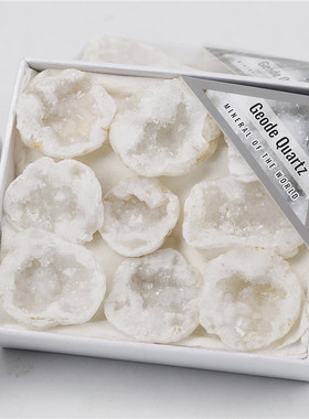 摩洛哥空心白水晶洞家居装饰宝石