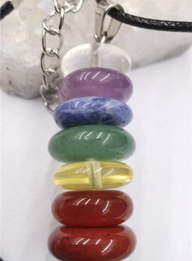 情侣天然水晶瑜伽吊坠项链