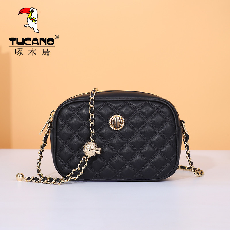 啄木鸟女包2025新款菱格链条包小方包真皮轻便手机包单肩斜挎包潮,淘宝优惠券,粉丝福利购,淘宝优惠卷