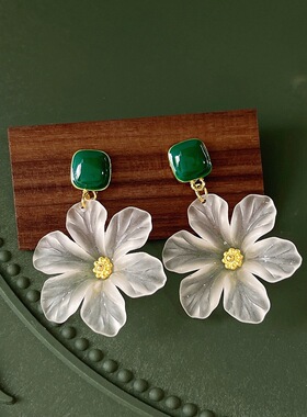 时尚花朵耳钉顺酷925银针甜美