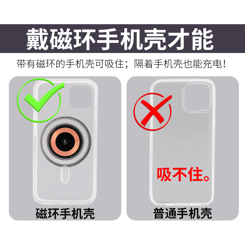 适用于iphone14Promax13车载支架磁吸式无线充电导航支撑架车用 - 图2