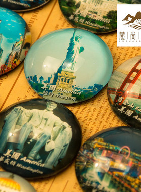 世界各国特色城市旅游风景纪念品北美洲美国加拿大定制磁贴冰箱贴