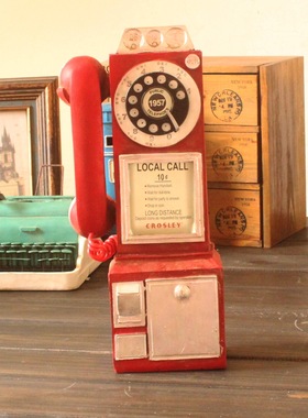 复古怀旧风树脂模型咖啡厅电话机