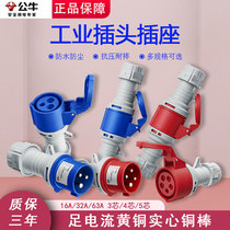 Bull Blast Explosion Aviation Industrial Plug Male to Joint Connector Three-phase Electric 380v waterproof 16a32a socket