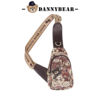 Danny Bear Bear Pattern Embroidered Canvas Chest Bag Women's Bag Casual Versatile Crossbody Bag Mountaineering Crossbody Bag