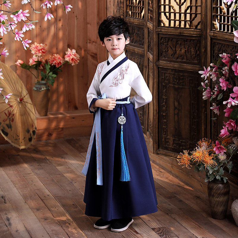 儿童男童古风唐装中国风公子秋汉服 缘你梦汉服