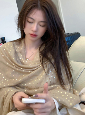 巨好看的丝巾披肩女外搭防晒配裙子2025新款夏薄款空调房围巾两用