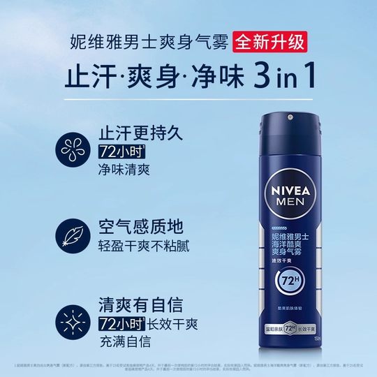 Nivea Men Ocean Cool Underarm Antiperspirant Spray