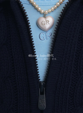 直邮正品爱心珍珠少女项链桃心