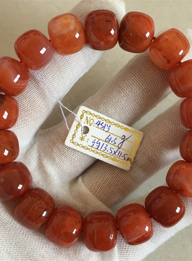天然凉山南红玛瑙单圈手链女款冰粉色招桃花运旺姻缘礼物饰品