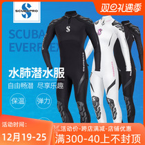 White fin shark SCUBAPRO Everflex 3 2mm water lung Yulex 5 4mm wetsuit wetted warm