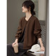 XWI Xinwei solid color casual sports style baseball uniform jacket for women 2025 spring cotton simple versatile top