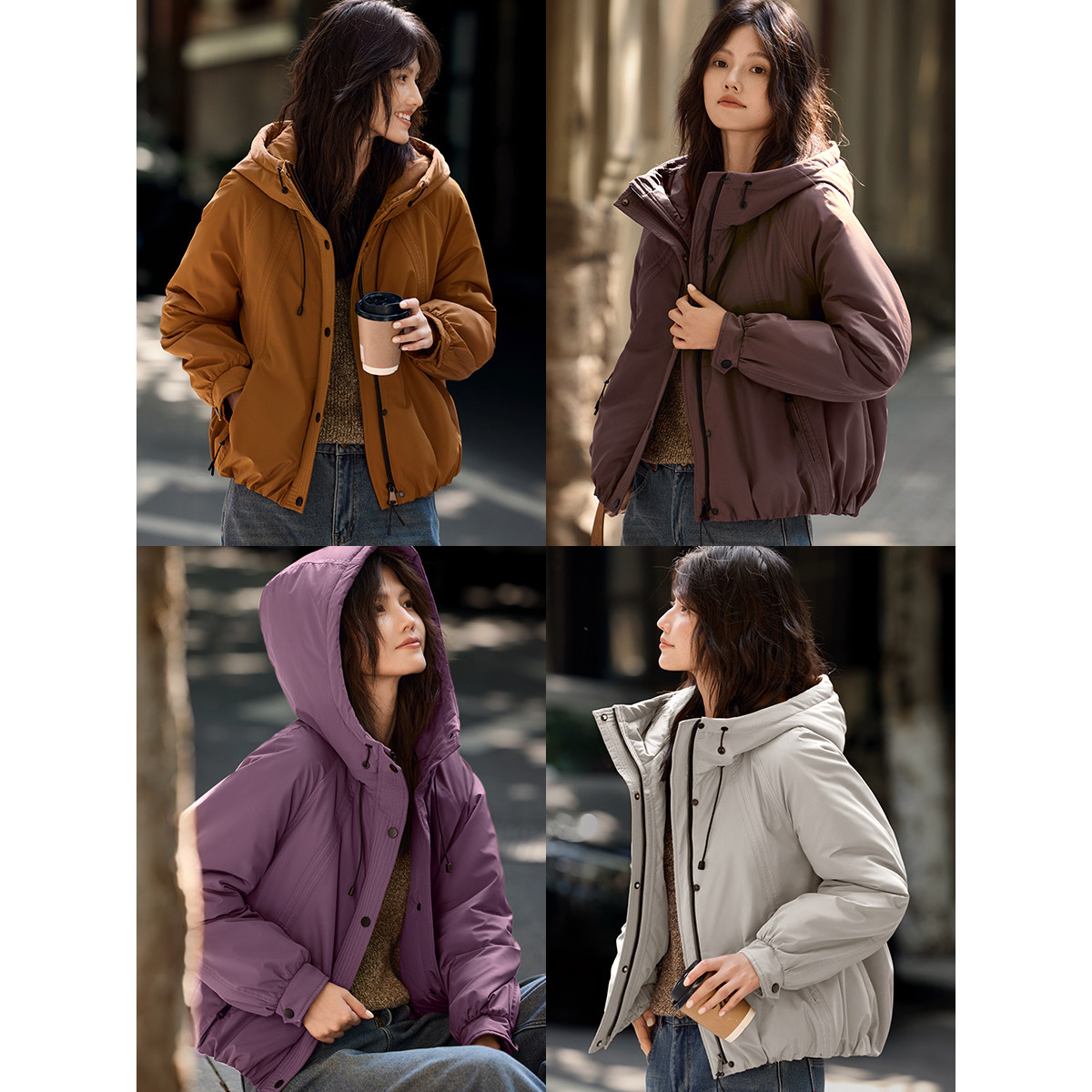 XWI欣未户外休闲连帽夹棉外套女冬季加厚保暖显瘦不臃肿红色棉服,淘宝优惠券,粉丝福利购,淘宝优惠卷