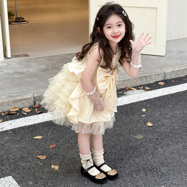 ເດັກຍິງ Summer Princess ແບບ Mesh Puff Dress