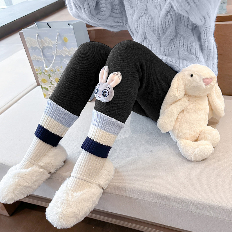 女童加绒打底裤秋冬2025加厚外穿外穿兔子一体绒宝宝儿童冬季裤子,淘宝优惠券,粉丝福利购,淘宝优惠卷