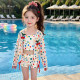 ຊຸດລອຍນ້ຳເດັກຍິງ 2026 Summer New Girls Polka Dot Sunscreen Cardigan Coverup Swimming Shorts Three-piece Swimsuit
