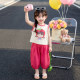 Girls Summer Cartoon Vest and Bloomers ສອງສິ້ນ