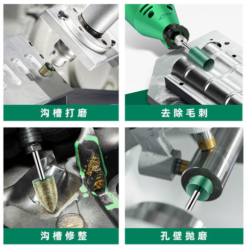 芝麻磨头橡胶牛皮打磨头风磨电磨机抛光金属不锈钢模具除锈去刺 - 图2