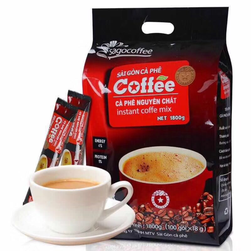 越南西贡炭烧咖啡1800g越南进口3合1猫屎原味100条速溶咖啡粉包邮 - 图2