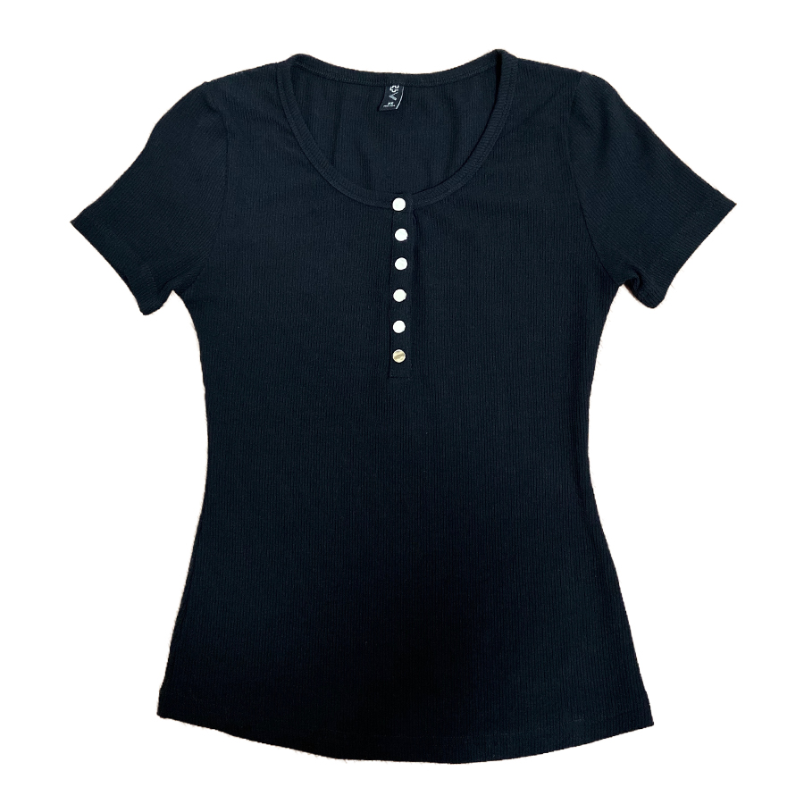 吉娜明星同款短袖女性感修身显瘦针织衫新款夏季时尚t恤紧身上衣-图3