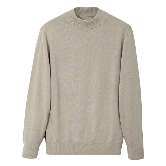Wool half turtleneck pullover 12-pin base sweater