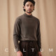 Wool half turtleneck pullover 12-pin base sweater