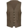 CULTUM single row six-pin button V-neck suit vest men's suit side slit slim business formal suit horse clip