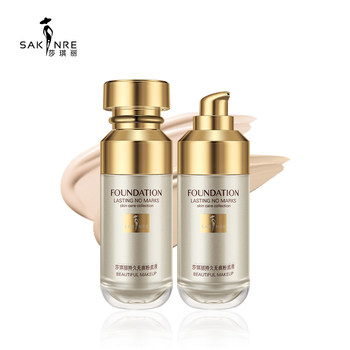 Sakili Traceless Liquid Foundation for Women, Moisturizing Concealer, ຄວບຄຸມຄວາມມັນ, ຕິດທົນນານ, ແຕ່ງຫນ້າ, ບໍ່ມີນ້ໍາມັນປະສົມ, ຜິວຫນັງຂອງແທ້ຈິງ Flagship Store