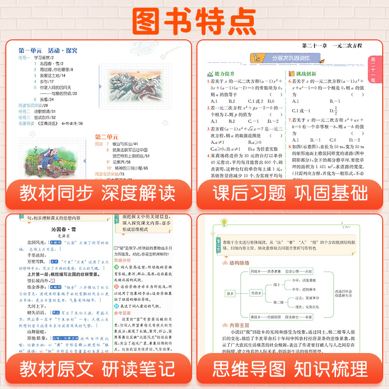 2024新版初中教材解读七.八.九年级下册上语文数学英语物理化学生物地理政治历史人教版初一二三同步课本教材讲解全解析教辅资料书