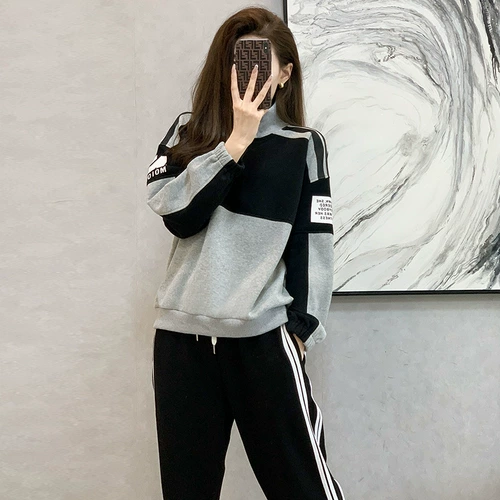 Спортивный костюм, модный комплект, коллекция 2023, в корейском стиле, по фигуре, в западном стиле